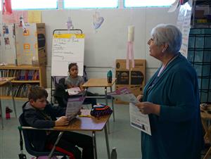 Peggy Beltran in the classroom